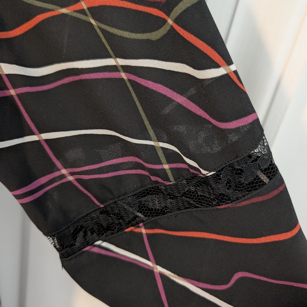 Apt. 9 Black Multicolor Wave Pattern Tunic - image 3